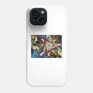 Colourful Psychedelic Abstract Fractal Star Pattern Phone Case