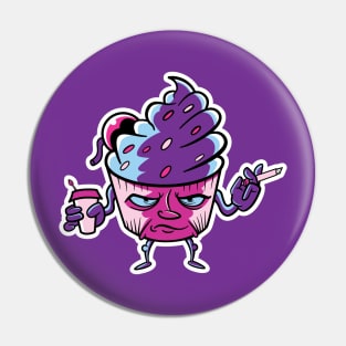 Tired Cupcake Pin