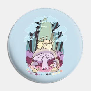 Three cute bunnies sleeping Pin