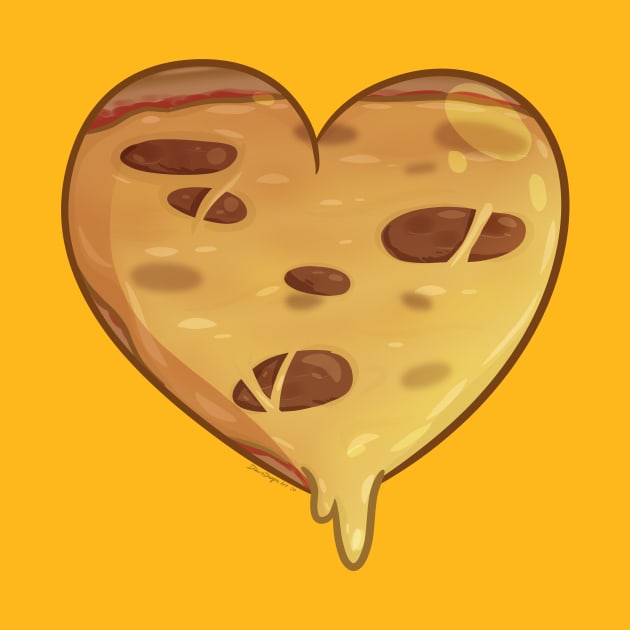 Pizza Heart by DawnDragon Art