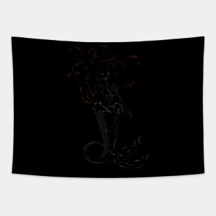 mermaid Ariel skeleton Tapestry