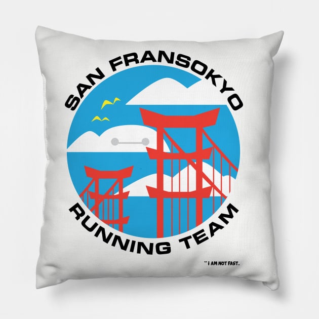 San Fransokyo Running Team Pillow by The Digital Monk