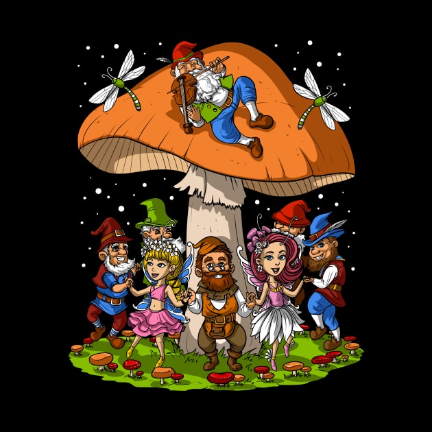 Mushroom Hippie Gnomes by underheaven