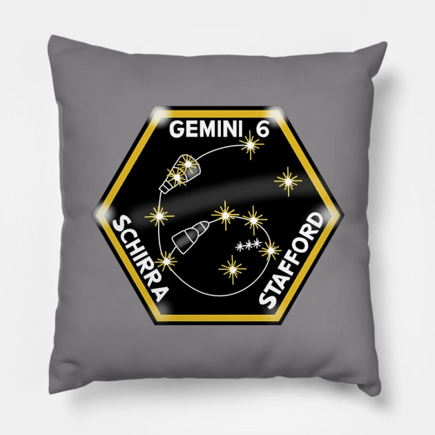 Gemini 6 Mission Patch/ArtWork Pillow by WarDaddy