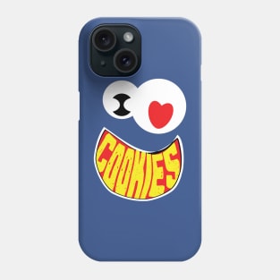 Minimalist I Love Cookies Creature Face Phone Case