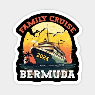 Family Cruise Bermuda 2024 Family Matching Couple Tee Magnet