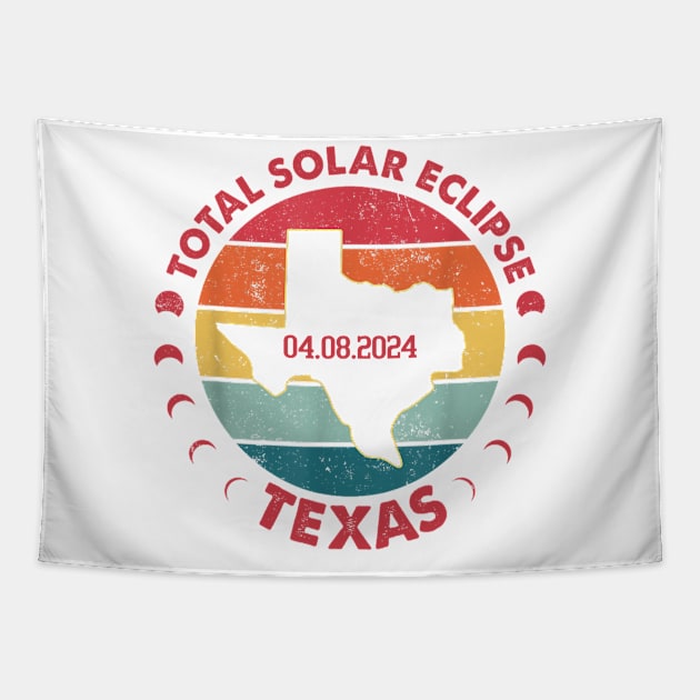 Texas Solar Eclipse 2024 Tapestry by Folke Fan Cv