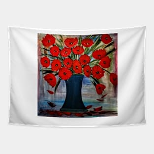 poppies in a fun setting Tapestry