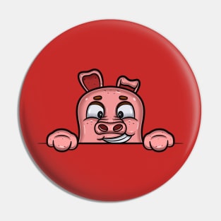 Pig Cartoon With Happy Face Expression Pin