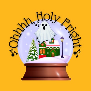 Oh, Holy (Night) Fright Holiday Winter Ghost T-Shirt