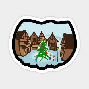 Christmas Village Magnet