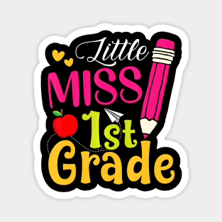 Little Miss 1st Grade Cute Back To School Hello First Grade Magnet