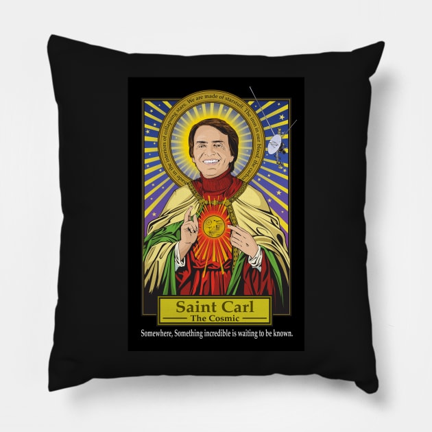 Saint Carl Pillow by Pop Art Saints