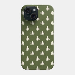 Forest Green Pines Trees Wanderlust Pattern Phone Case