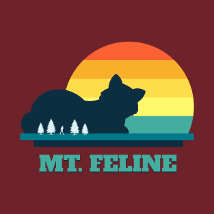 Mount Feline, Nature Trekking Feline Lover T-Shirt