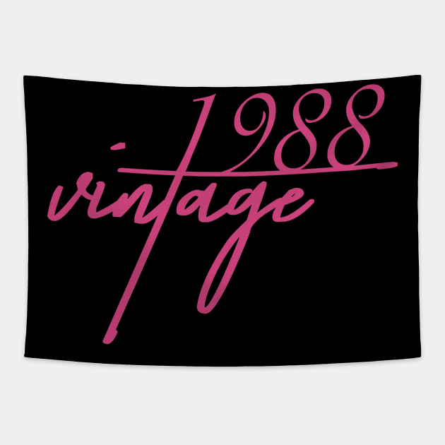 1988 Vintage. 32th Birthday Cool Gift Idea Tapestry by FromHamburg