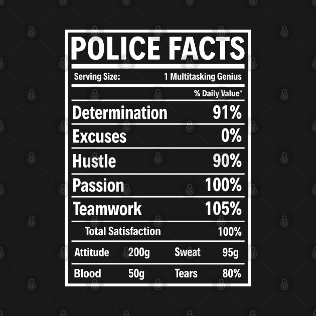 Police Facts Proud Police T Shirts For Police Gift For Police Family by Murder By Text