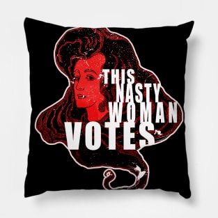 This Nasty Woman Votes Vintage Retro Red Pillow