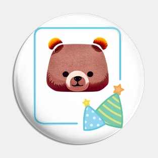 Cute Birthday Party Bear Pin