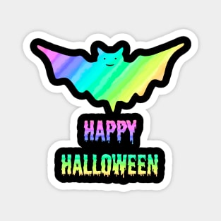 Happy Halloween Water Colour Bat Magnet