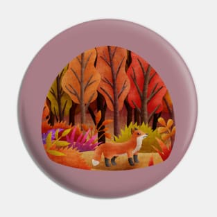 Fox in the forest Pin