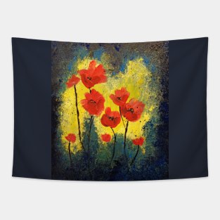 Dancing Poppies Tapestry