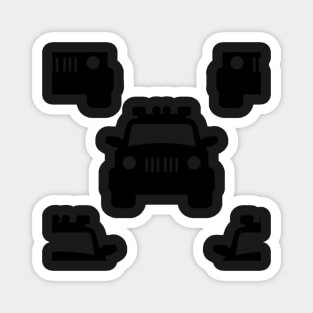 Jeep 4X4 Print Pattern Magnet