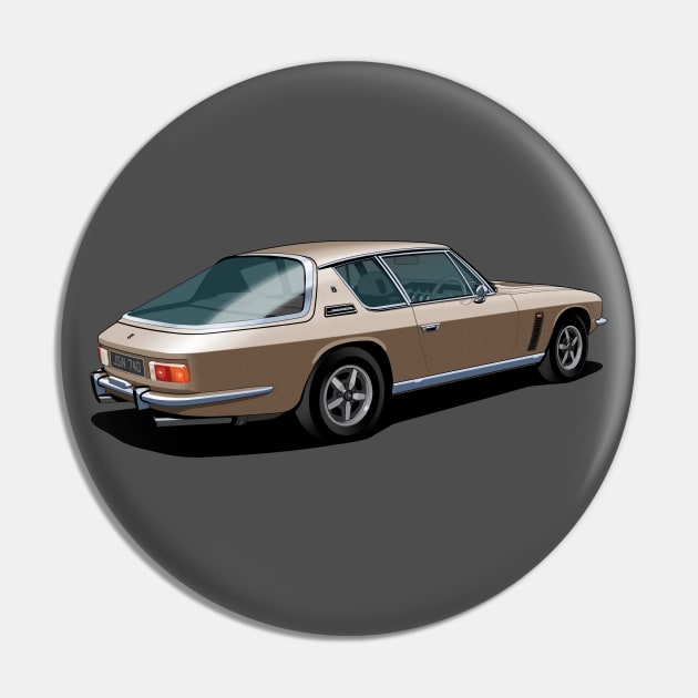 Jensen Interceptor III in bronze Pin by candcretro