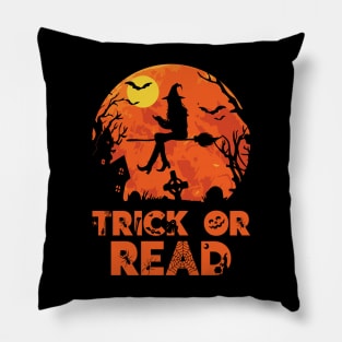 Trick or Read Halloween Reading Lover Pillow