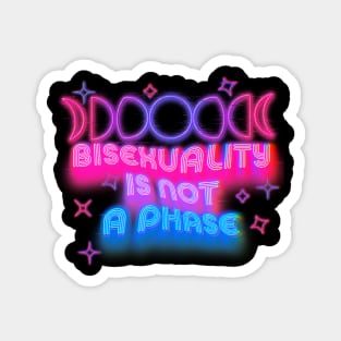 Bisexuality is not a phase - futuristic design Magnet