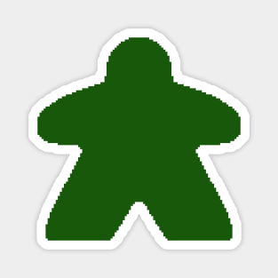 Green Pixelated Meeple Magnet