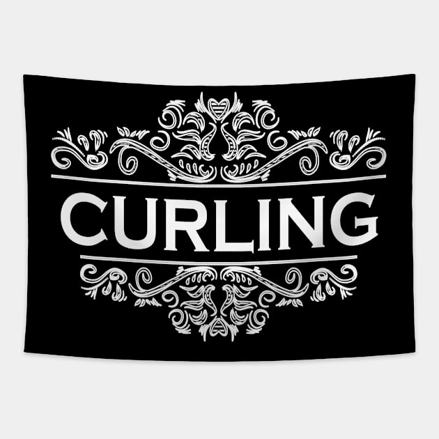 Sports Curling Tapestry by Shop Ovov