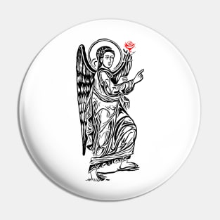 Gabriel With Rose Archangel Design Pin