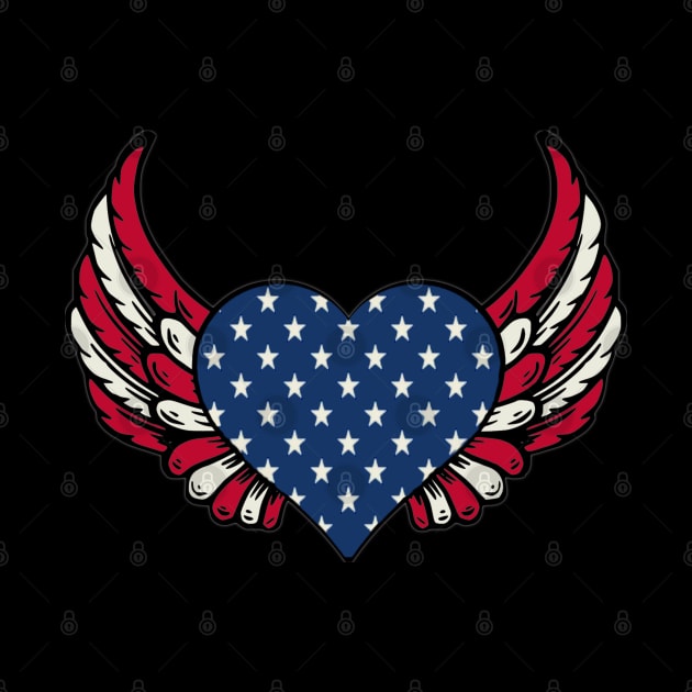 American Heart USA flag by KZK101