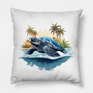 Green Sea Turtle Pillow