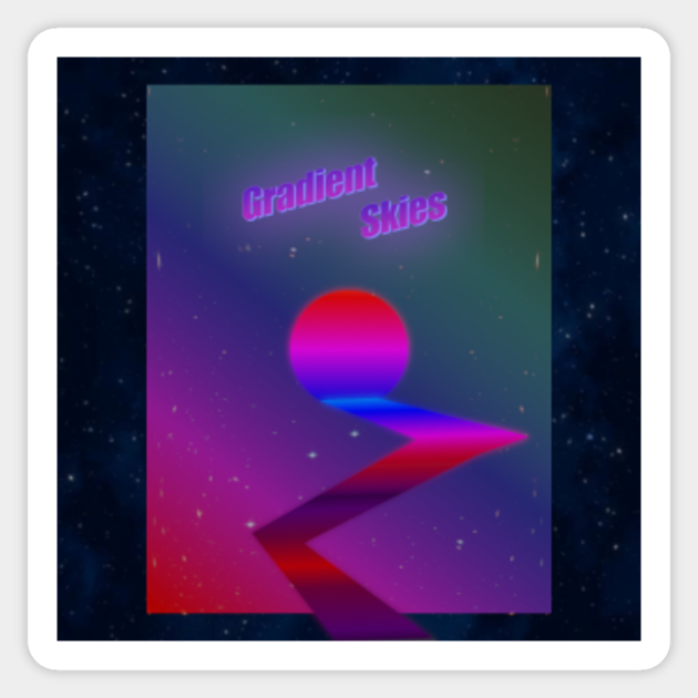 gradient skies vaporwave design vaporwave sticker teepublic gradient skies vaporwave design