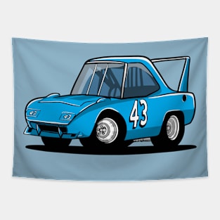 Plymouth Caricature Car Tapestry