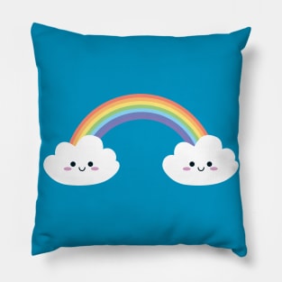 Cute Rainbow and Clouds Pillow