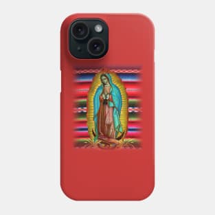 Our Lady of Guadalupe Virgin Mary Zarape Red Phone Case