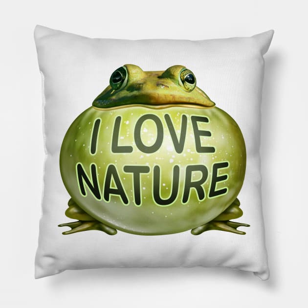 I Love Nature Pillow by lightidea