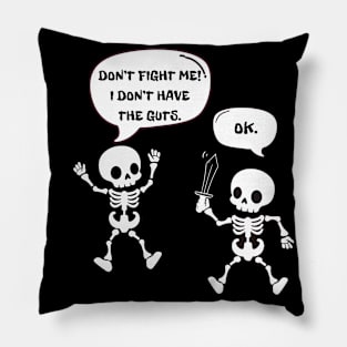 Funny Skeletons Meme Pillow