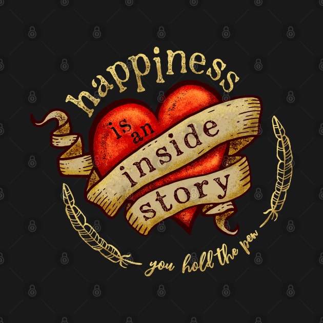 Happiness is an Inside Story - Tattoo Heart by Jitterfly