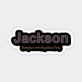 Jackson Grunge Text Magnet