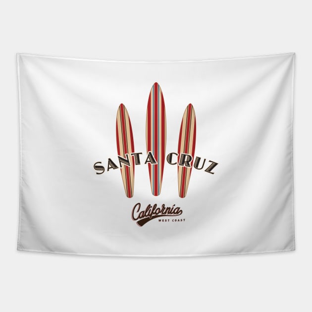 Surf City Santa Cruz Logo Pack Sticker 3 Surfboards fan Litee Tapestry by PauHanaDesign