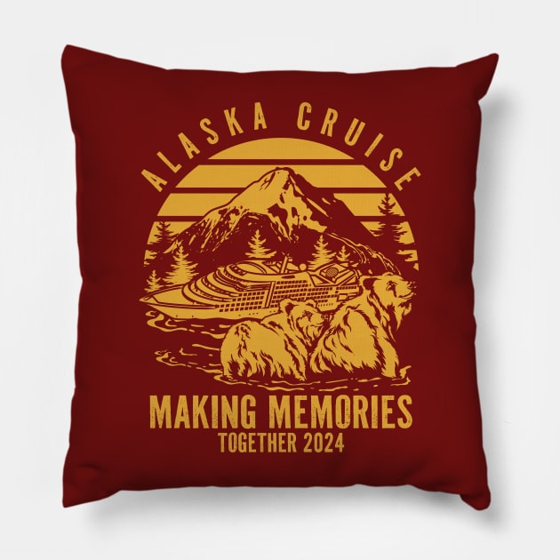 Alaska Cruise 2024 AlaskaTrip Family Matching Pillow by PunnyPoyoShop