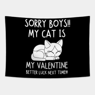 Sorry boys! My cat is my valentine. Better luck next time!!! Tapestry