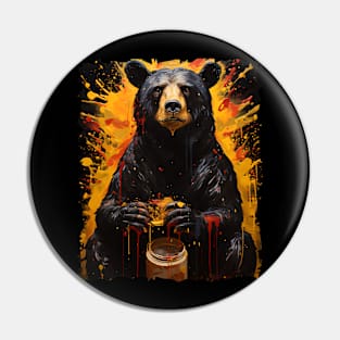 Black Bear with Honey Pin