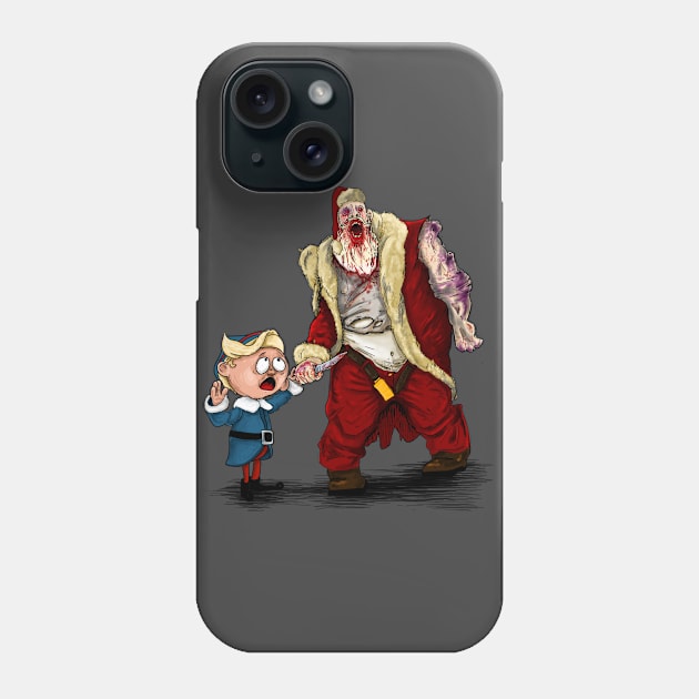 Zombie Santa Christmas Phone Case by Harley Warren