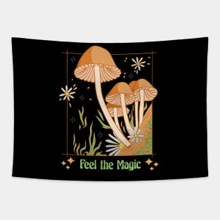 Feel The Magic - Cottagecore Mushrooms Tapestry