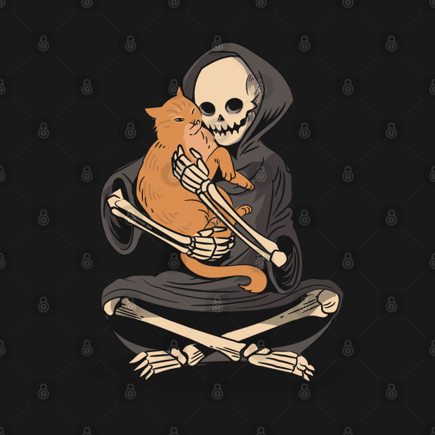 The Grim Reaper & His Cat With Nine Lives Grim Reaper TShirt